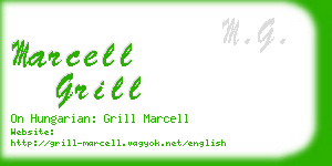 marcell grill business card